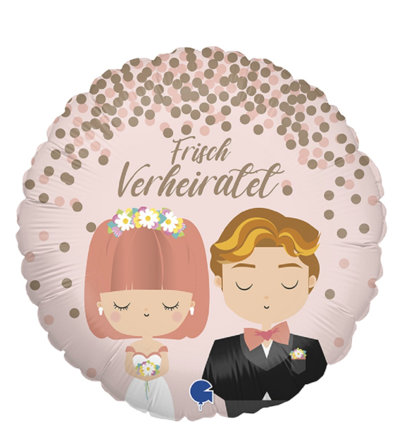 Folienballon - Frisch verheiratet - ø 45cm